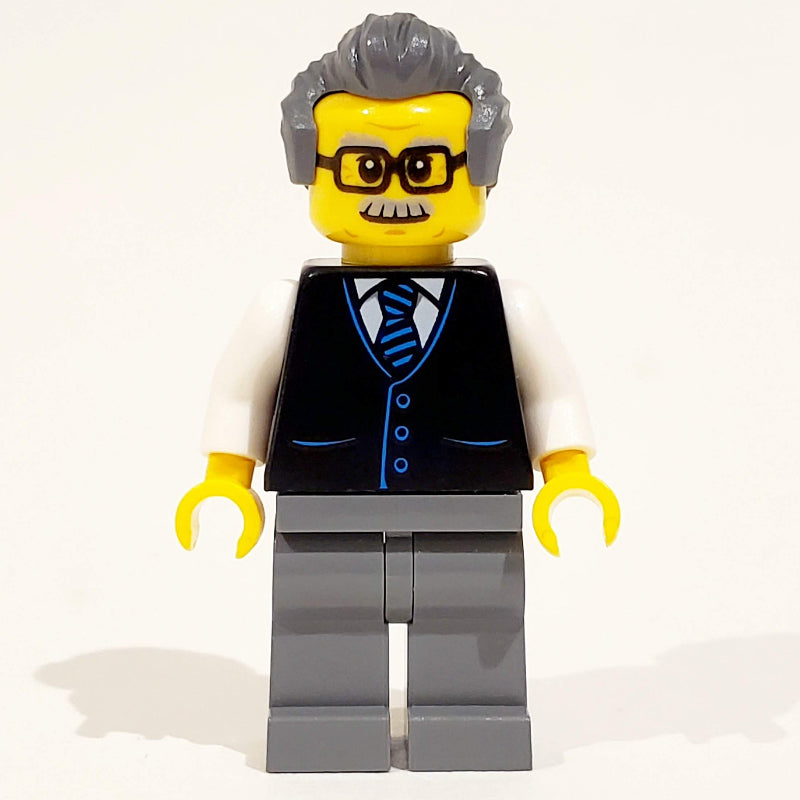 fig-008519 – Launch Director - Black Torso, Dark Bluish Grey Legs, Dark Bluish Grey Hair
