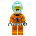 fig-008528 – Astronaut - Orange Torso and Legs, White Helmet, Trans-Light Blue Visor, Reddish Brown Mustache