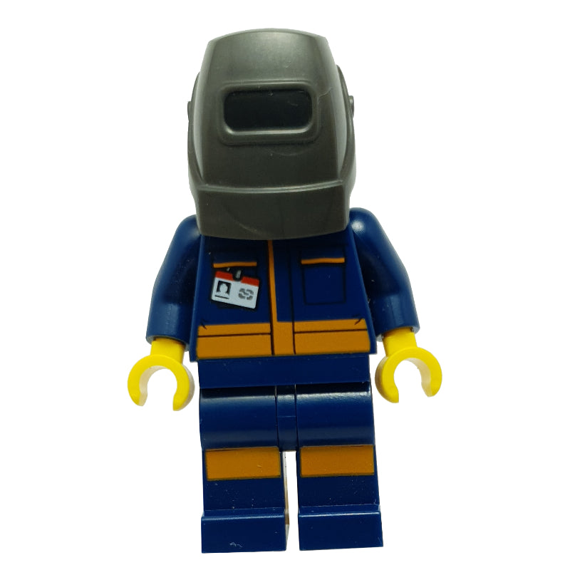 fig-008533 – Technician - Dark Blue Torso, Dark Blue Legs, Welding Mask