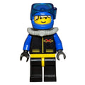 fig-008539 – Diver, Man, Black, Yellow, and Blue Wetsuit with Extreme Team Logo, Blue Helmet with Mask, Airtank