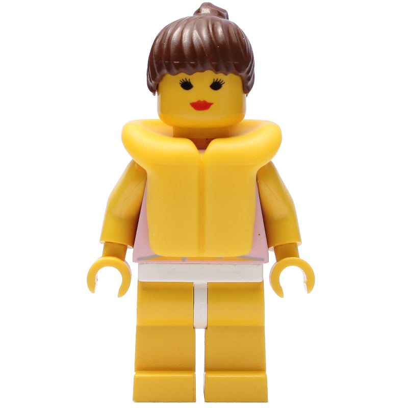 fig-008541 – Res-Q Woman, Pink Swimsuit, Yellow Life Vest