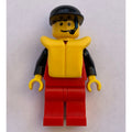 fig-008565 – Marine Explorer, Red Shirt with Divers Logo, Red Legs, Black Cap, Yellow Life Vest, Headset