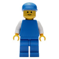 fig-008579 – Man, Plain Blue with White Arms, Blue Cap