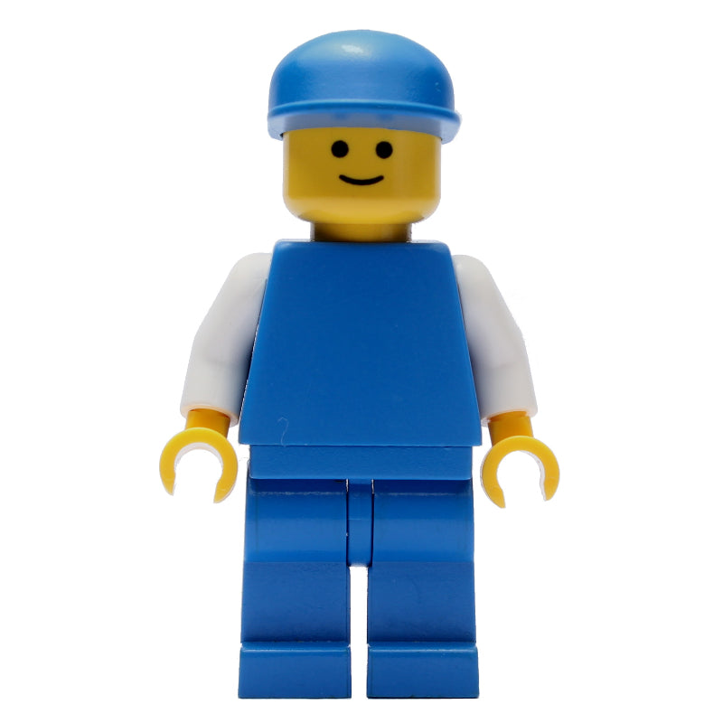 fig-008579 – Man, Plain Blue with White Arms, Blue Cap