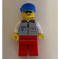 fig-008591 – Coast Guard, Light Gray Jacket with Zipper and Badge, Blue Cap, Sunglasses