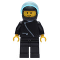 fig-008599 – Racer, Black Jacket with Zipper, Black Helmet with Visor (3626b Head)