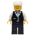 fig-008607 – Man, Black Suit and Bow Tie, White Cap