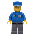 fig-008636 – Mechanic, Blue Jacket with Octan Logo, Dark Bluish Gray Legs, Blue Hat, Stubble