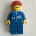 fig-008658 – Launch Command Ground Crew, Blue Jumpsuit, Red Cap, Headset