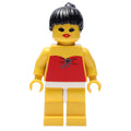 fig-008695 – Woman, Red Swimsuit, Black Hair - Open Mouth