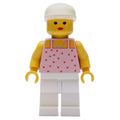 fig-008715 – Woman, Pink Top with Spots, White Legs, White Cap