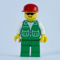 fig-008718 – Man, Green Jacket, Green Legs, Red Cap, Sunglasses