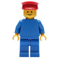 fig-008725 – Man, Plain Blue, Red Hat