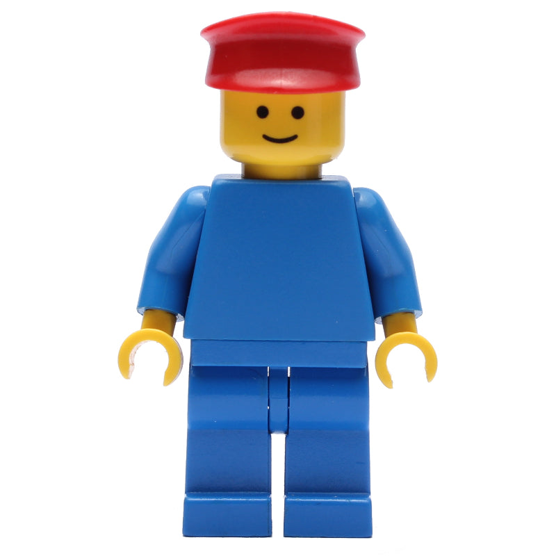 fig-008725 – Man, Plain Blue, Red Hat