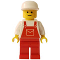 fig-008726 – Man, Red Overalls, White Cap