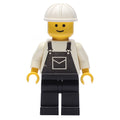 fig-008728 – Man, Black Overalls, White Hard Hat