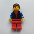 fig-008735 – Man, Black Vest over Red Shirt, Red Legs, Brown Hair