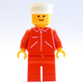 fig-008739 – Man, Red Jacket with Zipper, Red Legs, White Hat