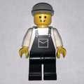 fig-008749 – Man, Black Overalls, Light Gray Cap