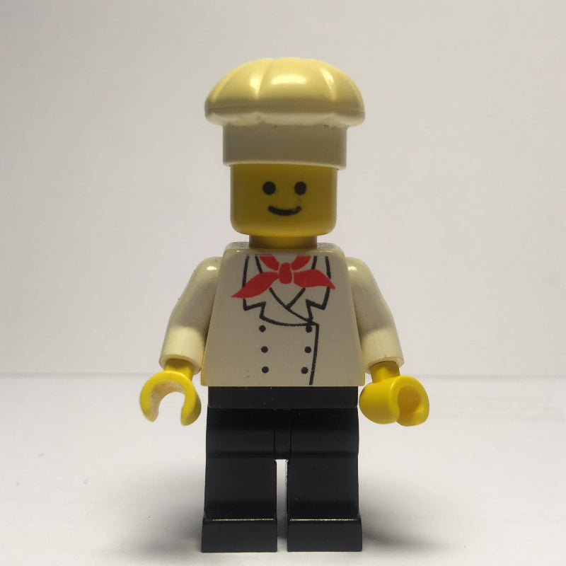fig-008753 – Chef, Red Neckerchief, Black Legs (3626a Head)