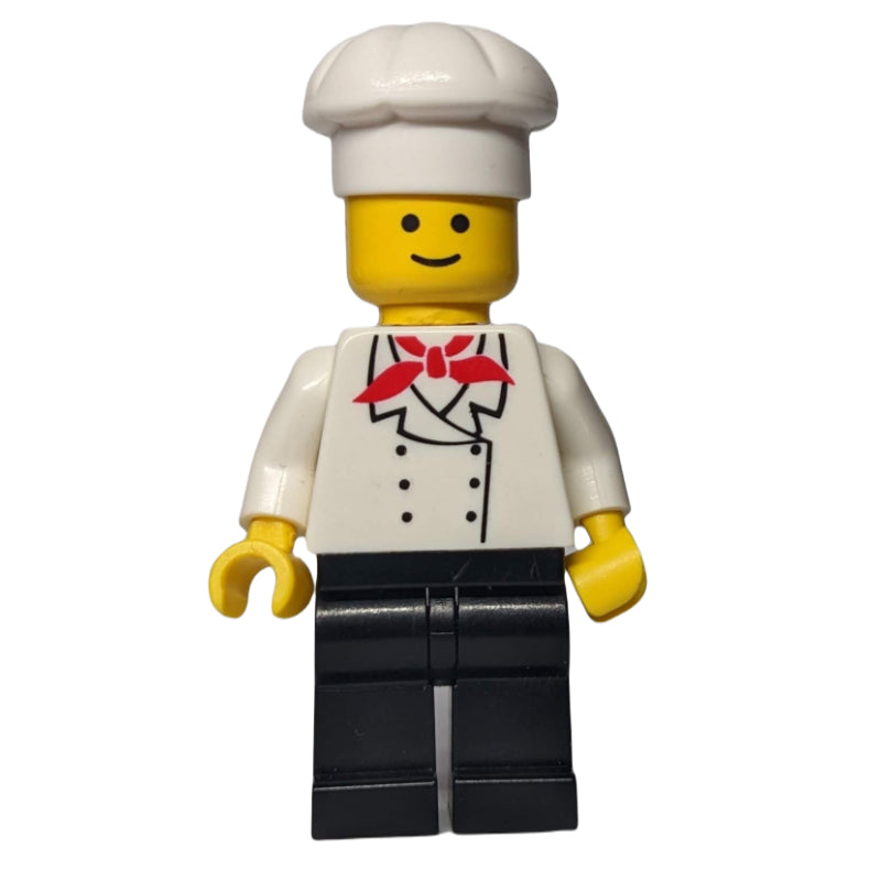 fig-008757 – Chef, Red Neckerchief, Black Legs (3626b Head)