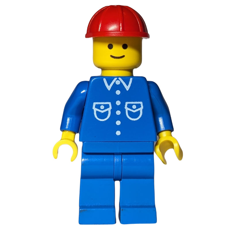 fig-008760 – Man, Blue Shirt, Blue Legs, Red Hard Hat (3626b Head)