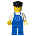 fig-008764 – Man, Blue Overalls, Black Hat