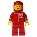 fig-008767 – Postal Worker, Red Shirt with Horn Logo, Red Legs, Red Helmet