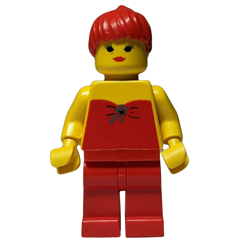 fig-008832 – Woman, Red Halter Top, Red Legs, Red Hair