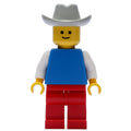 fig-008837 – Man, Blue Torso, Red Legs, Light Gray Cowboy Hat