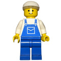 fig-008847 – Man, Blue Overalls, White Cap
