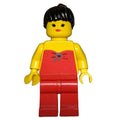fig-008848 – Woman, Red Halter Top, Red Legs, Black Ponytail Hair