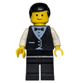 fig-008854 – Waiter, Man, Black Suit and Bow Tie, Black Hair (3626b Head)