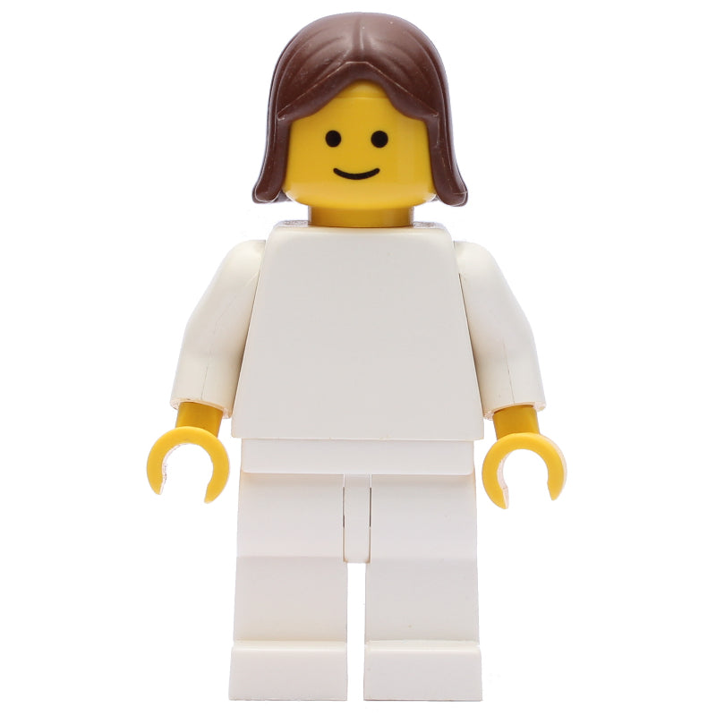 fig-008875 – Woman, Plain White, Brown Hair