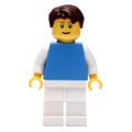 fig-008881 – Man, Blue Torso, White Legs, Dark Brown Hair