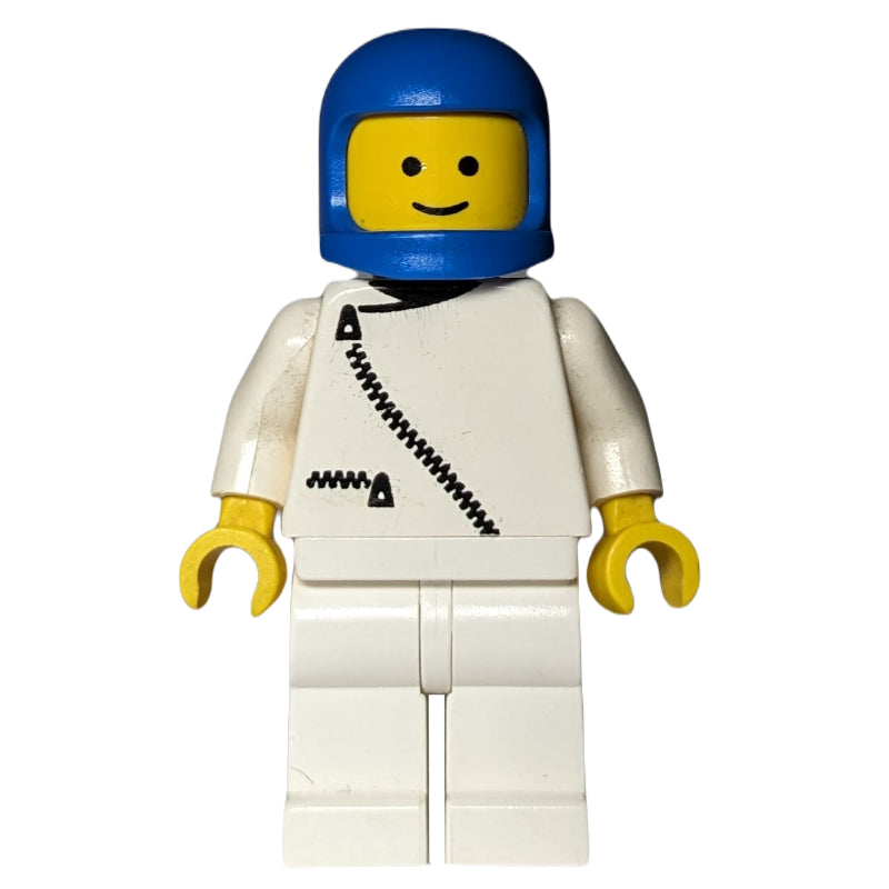 fig-008892 – Man, White Jacket with Zipper, White Legs, Blue Helmet