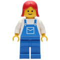 fig-008893 – Woman, Blue Overalls, Red Hair