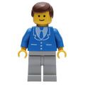 fig-008898 – Man, Blue Jacket with Tie and Three Buttons, Light Gray Legs, Brown Hair