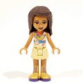 fig-008903 – Andrea - Tan Jacket, Tan Skirt, Dark Brown Hair