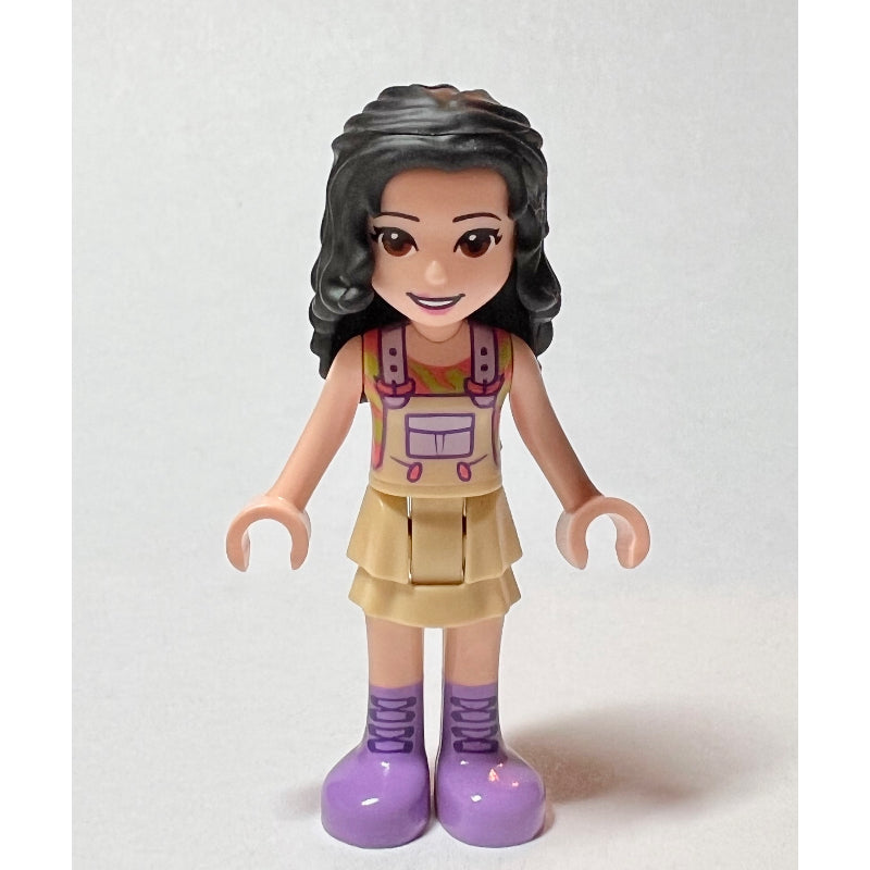 fig-008908 – Emma - Tan Overall, Black Hair