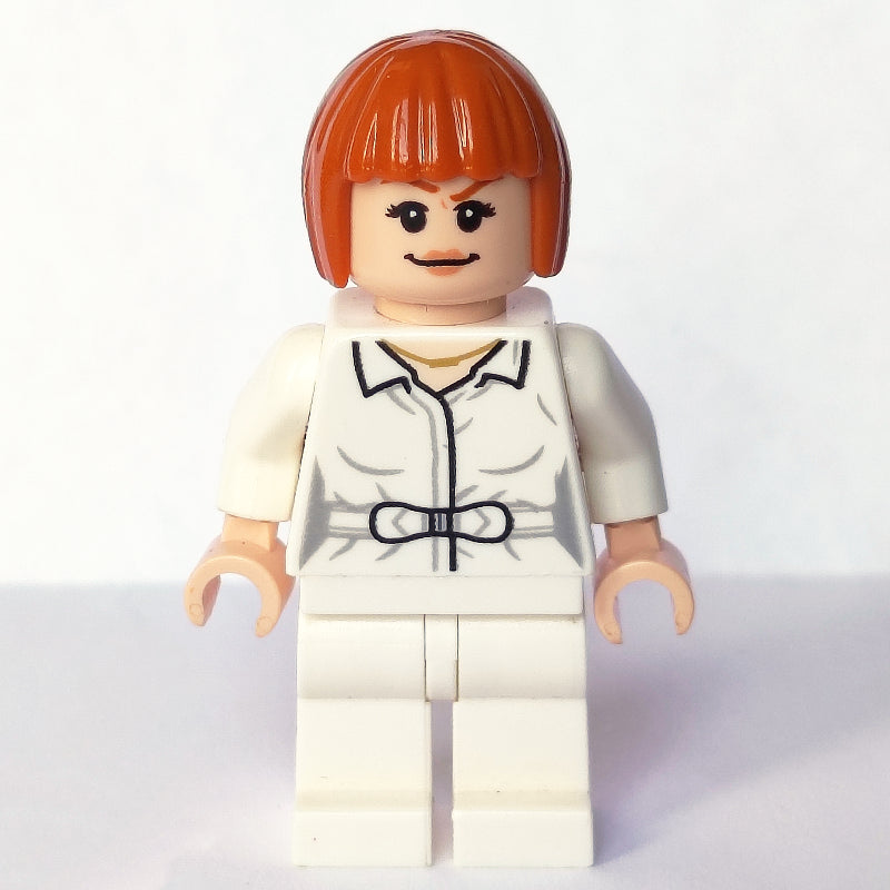 fig-008910 – Claire Dearing in White Outfit with Open Shirt