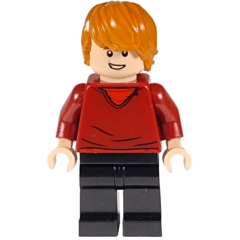 fig-008937 – Ron Weasley, Dark Red Sweater over Red Shirt, Black Legs