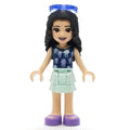 fig-008962 – Emma - Dark Blue Top, Light Aqua Skirt, Glasses