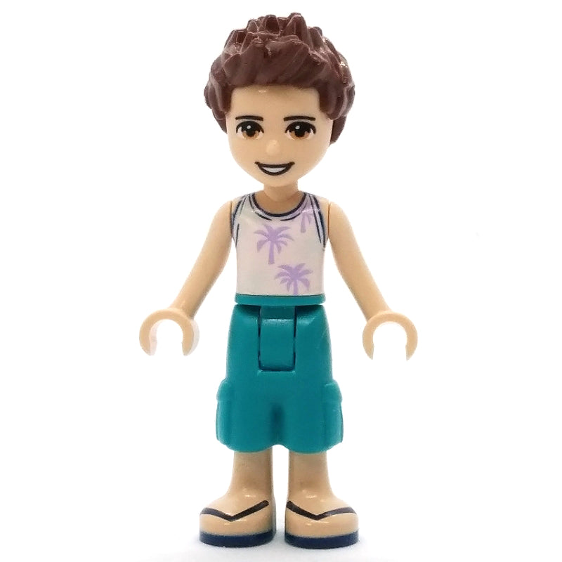 fig-008963 – Ethan - White Shirt, Dark Turquoise Trousers, Reddish Brown Hair