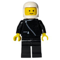 fig-008984 – Man, Black Jacket with Zipper, White Helmet