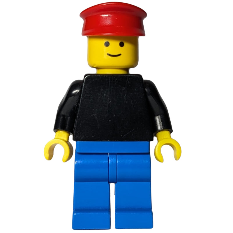 fig-009002 – Man, Black Torso, Blue Legs, Red Hat
