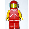 fig-009003 – Man, Red Jacket with Zipper and Pockets, Red Legs, Red Helmet with Visor
