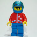 fig-009009 – Man, Red Jacket with Stars, Blue Legs, Blue Helmet with Stars and Visor, Sunglasses