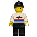 fig-009025 – Man, White Shirt with Airplane, Black Legs, Black Helmet