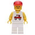 fig-009029 – Man, White Vest with Truck, White Legs, Red Cap